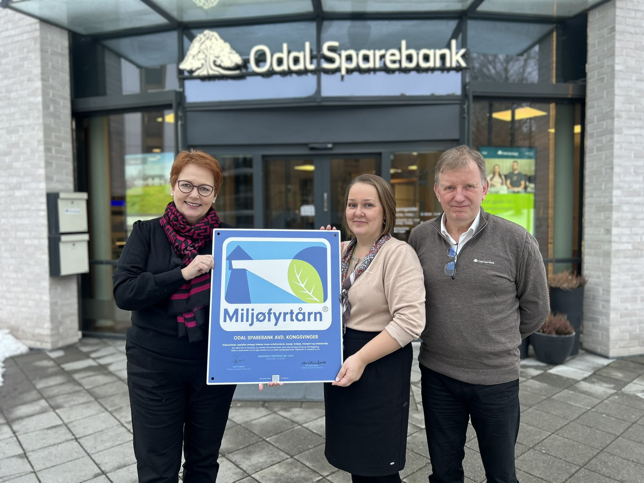 Miljøfyrtårn Kongsvinger, ordfører Elin Såheim Bjørkli, Ida Christine Nymoen, Ola Nygård