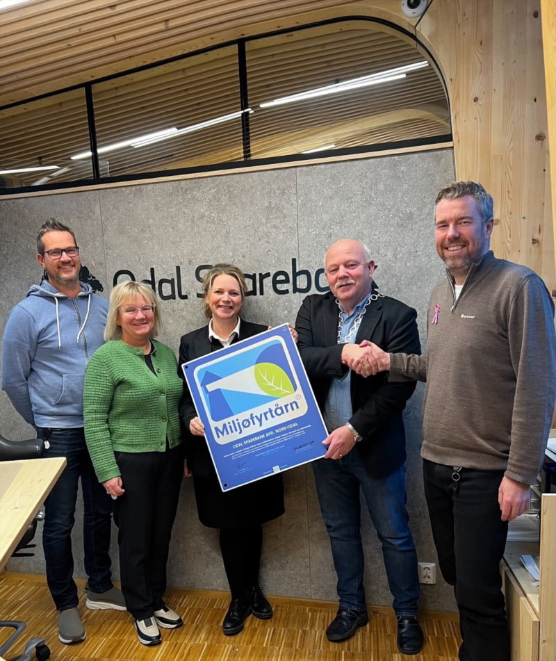 Miljøfyrtårn Nord-Odal, ordfører Odd Kjetil Sløtte, Rune Skolbekken, Tove Gulbrandsen, Camilla Henricsson, John Kristian Strand